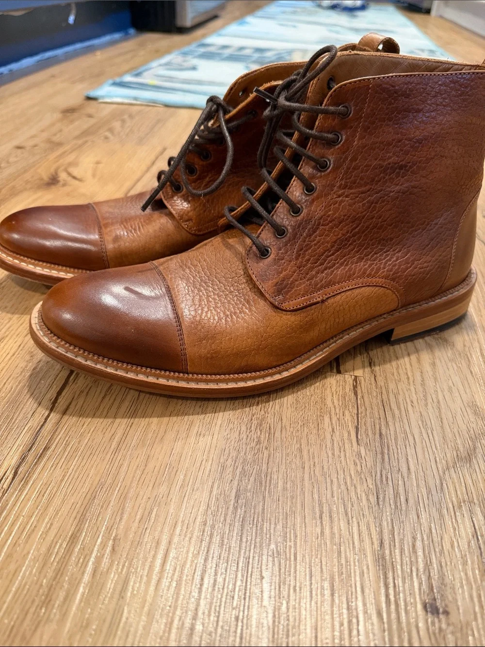 Taft Chestnut Brown Leather Rome Boots